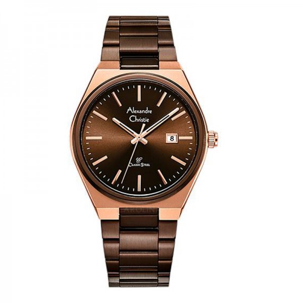 Alexandre Christie AC 8713 Rosegold Brown Man MDFROBO Alexandre Christie AC 8713 Rosegold Brown Man MDFROBO